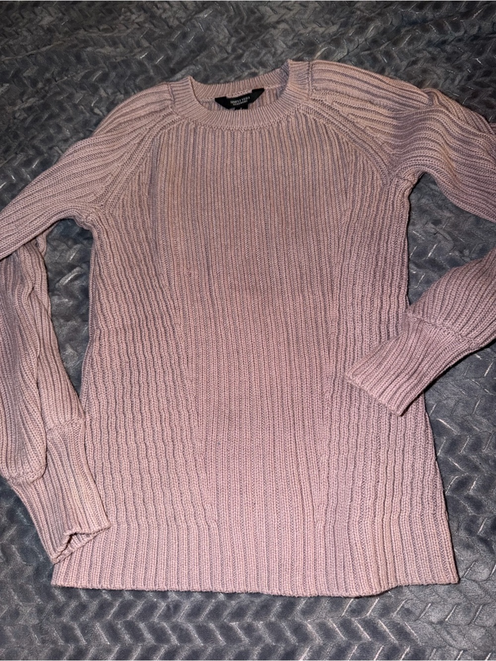 Simply Vera Vera Wang Dusty Rose Ribbed Knit Sweater